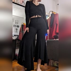 High Low Flare Pants